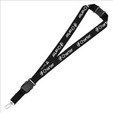 1" Eco Friendly rPET Lanyard with Buckle and Safety Breakawa