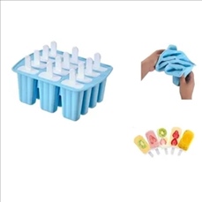 12 Cavities Silicone Ice Popsicle Molds