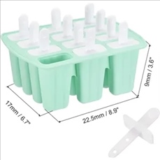 12 Cavities Silicone Ice Popsicle Molds
