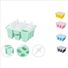 12 Cavities Silicone Ice Popsicle Molds