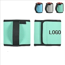 12 Oz. Neoprene Sublimated Can Cooler with Strap Handle