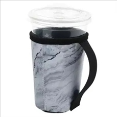 12 Oz. Neoprene Sublimated Can Cooler with Strap Handle