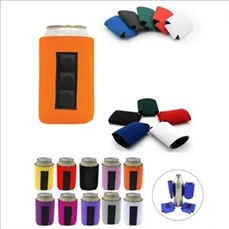 12oz Collapsible Quartet Of Magnets Neoprene Beer Soda Can C
