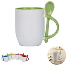 12oz Inner Color Mug With Spoon