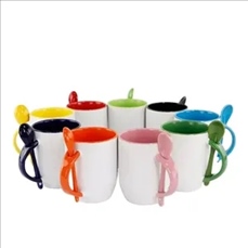 12oz Inner Color Mug With Spoon