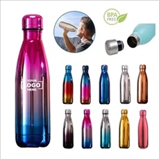 17 oz. BPA Free Vacuum Insulated Cola Shaped Water Bottle