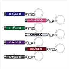 2-In-1 Laser Pointer LED Flashlight Key Chain