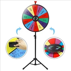 24" Color Prize Wheel , Folding Tripod Floor Stand