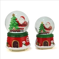 3.15" Christmas Snow Globe with Music Box