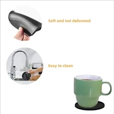 3.93'' Round Silicone Coaster