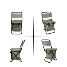 3-in-1 Portable Folding Chair Insulated Ice Bag and Backrest
