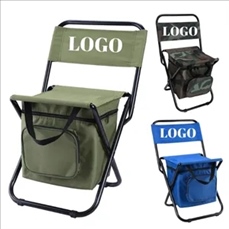 3-in-1 Portable Folding Chair Insulated Ice Bag and Backrest