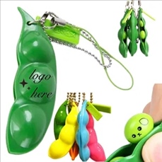 3Pcs Squeeze-A-Bean Edamame Keychain