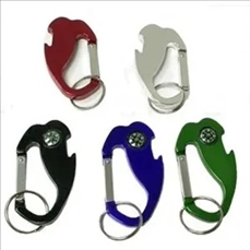 4-In-1 Jumbo Size Carabiner/Bottle Opener/Key Chain/Compass