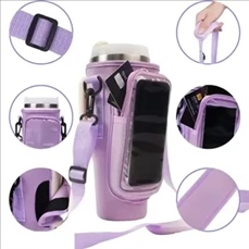 40 Oz. Neoprene Tumbler Sleeve with Touchscreen Phone Bag