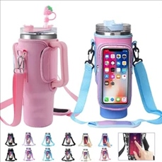 40 Oz. Neoprene Tumbler Sleeve with Touchscreen Phone Bag