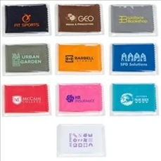 6" x 6" 220GSM Microfiber Cleaning Cloth in Clear PVC Case