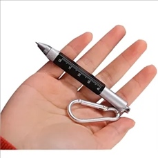 6In1 Key Ring Pen with Carabiner