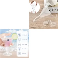 6OZ Disposable Plastic Cocktail Glasses