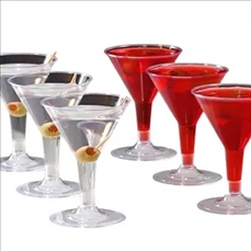 6OZ Disposable Plastic Cocktail Glasses