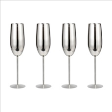 8.8oz Stainless Steel Wine Glasses Metal