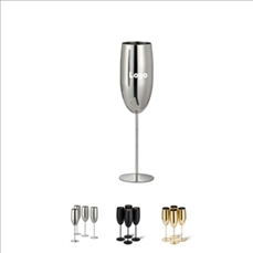 8.8oz Stainless Steel Wine Glasses Metal