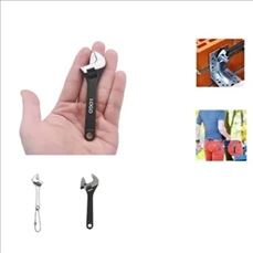 Adjustable 4 Inch Steel Wrench