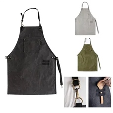 Adjustable Uniform Cafe Kitchen Working Canvas Bib Apron