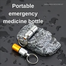 Aluminum Capsule Keychain Pillbox