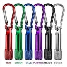 Aluminum LED Flashlight with carabiners