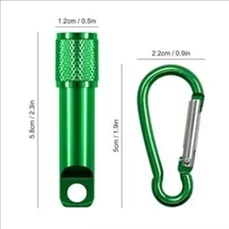 Aluminum LED Flashlight with carabiners