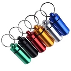 Aluminum Pill Case Keychain