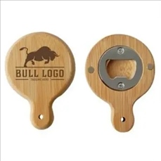 Bamboo Wooden Handle Bottle Opener With Magnet