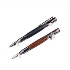 Bolt Action Pen Wood Ballpoint Bullet Shaped