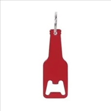Bottle Shaped Metallic Opener with Key Chain