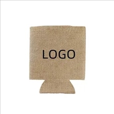 Burlap with Neoprene Can Cooler