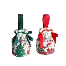 Christmas Apple Storage Drawstring Bag