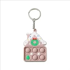 Christmas Ornament Push Bubble Pop Toy Keychain