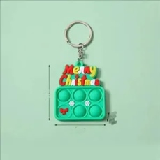 Christmas Ornament Push Bubble Pop Toy Keychain