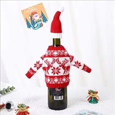 Christmas Wine Bottle Sweater Cover