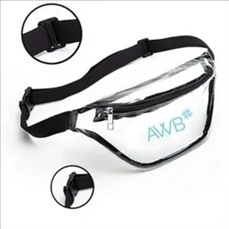 Clear Transparent PVC Fanny Pack Bag W/Zipper Pocket