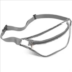 Clear Transparent PVC Fanny Pack Bag W/Zipper Pocket