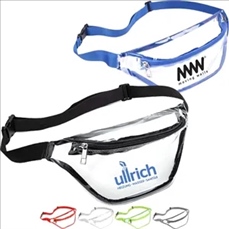 Clear Transparent PVC Fanny Pack Bag W/Zipper Pocket