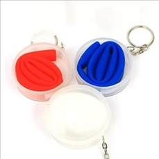 Collapsible Silicone Straw Keychain With Carrying Case