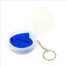 Collapsible Silicone Straw Keychain With Carrying Case