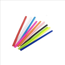 Collapsible Silicone Straw Keychain With Carrying Case