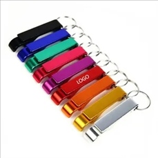 Colorful  Can Bottle Opener With Keychain Ring