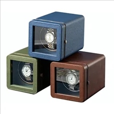 Colourful Mini 1-Slot Portable Watch Winder With Reinforced