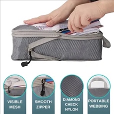 Compressible Foldable Travel Storage Bag Set (4 Pieces)