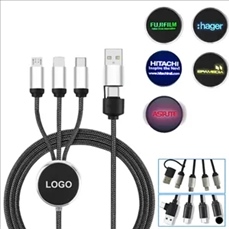 Custom LED Glow Logo 3-in-1 USB Cable